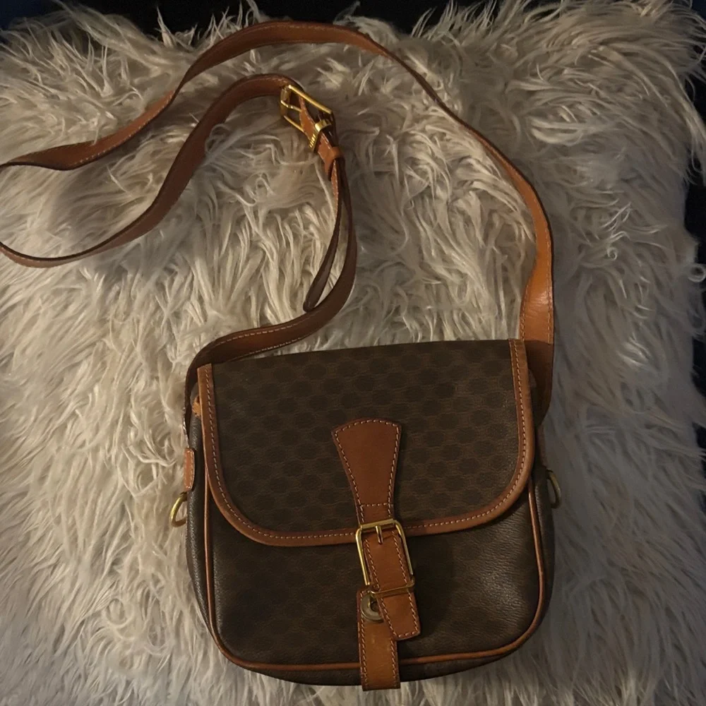 Authentic Celine Brown and Tan Crossbody Bag - Picture 2 of 12